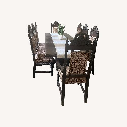 Used Antique Dark Brown Dining Table for sale on AptDeco