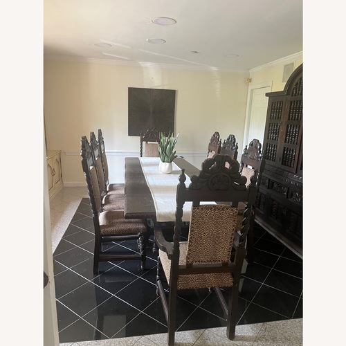 Used Antique Dark Brown Dining Table for sale on AptDeco