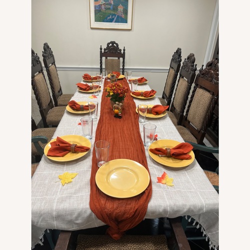 Used Antique Dark Brown Dining Table for sale on AptDeco