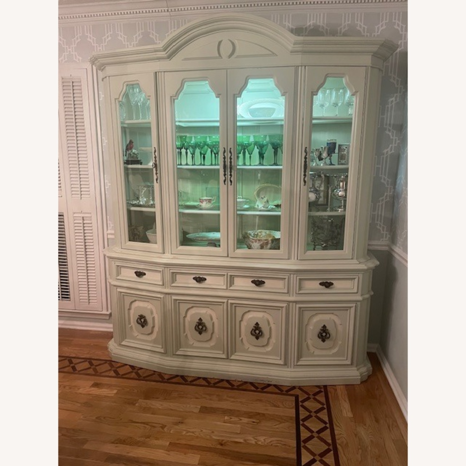 Antique Italian Provincial Breakfront - image-1