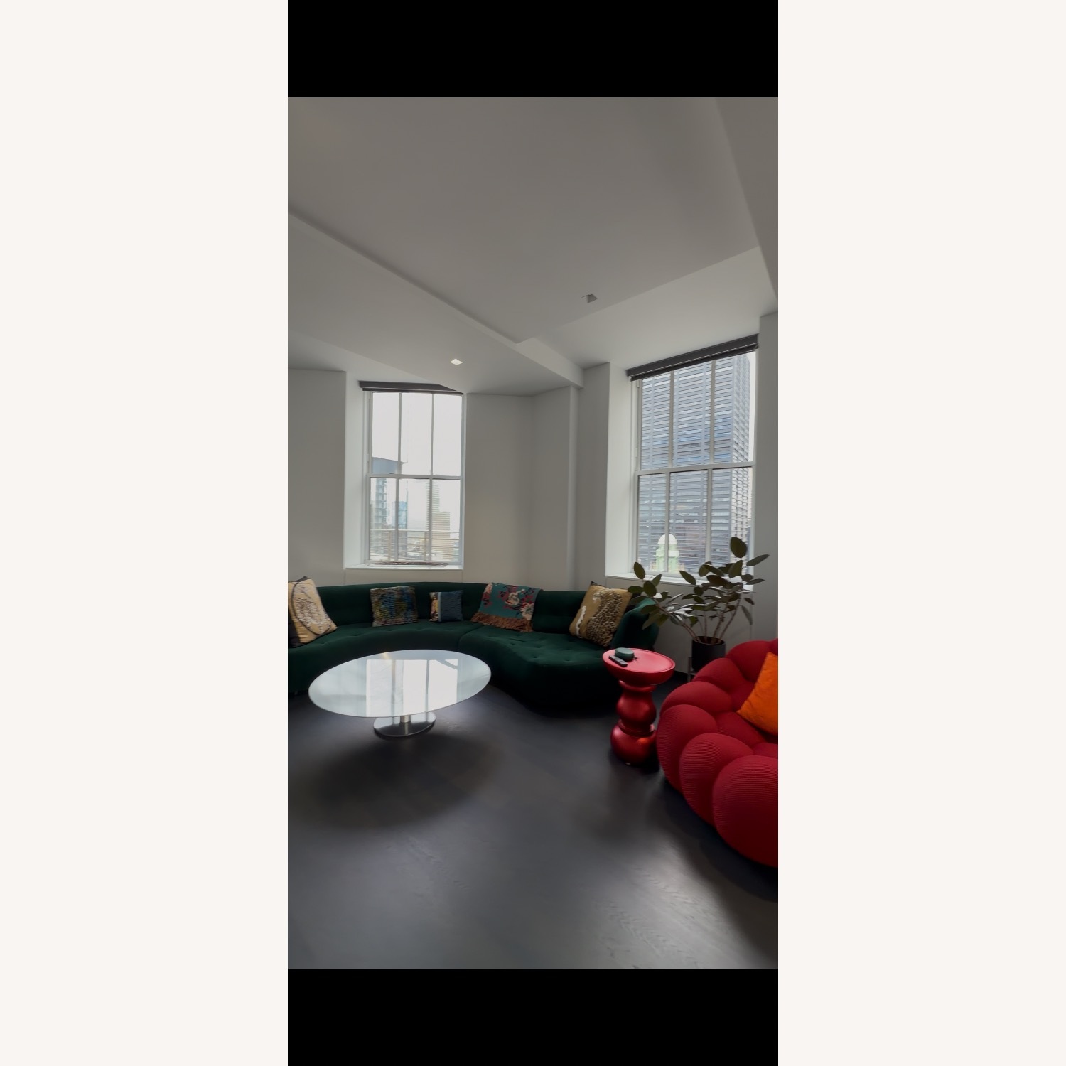 Roche Bobois Sense Green Fabric 3+ Seater Sofa - image-2