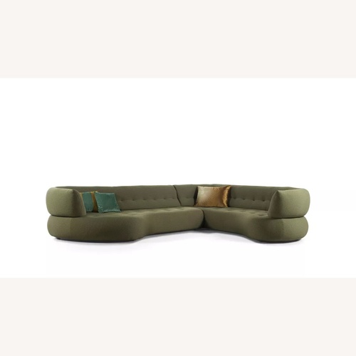 Used Roche Bobois Sense Green Fabric 3+ Seater Sofa for sale on AptDeco