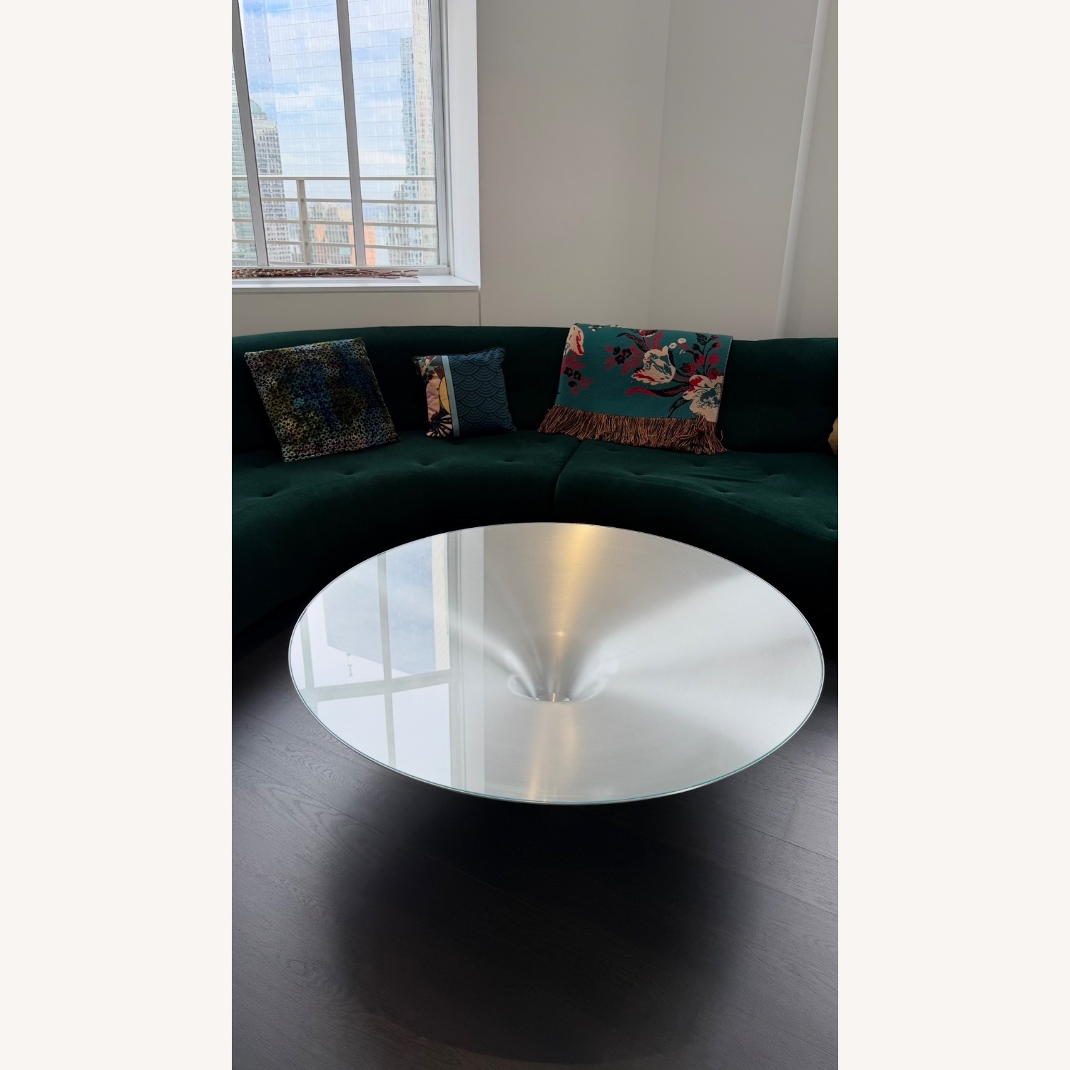 Roche Bobois Sense Green Fabric 3+ Seater Sofa - image-5