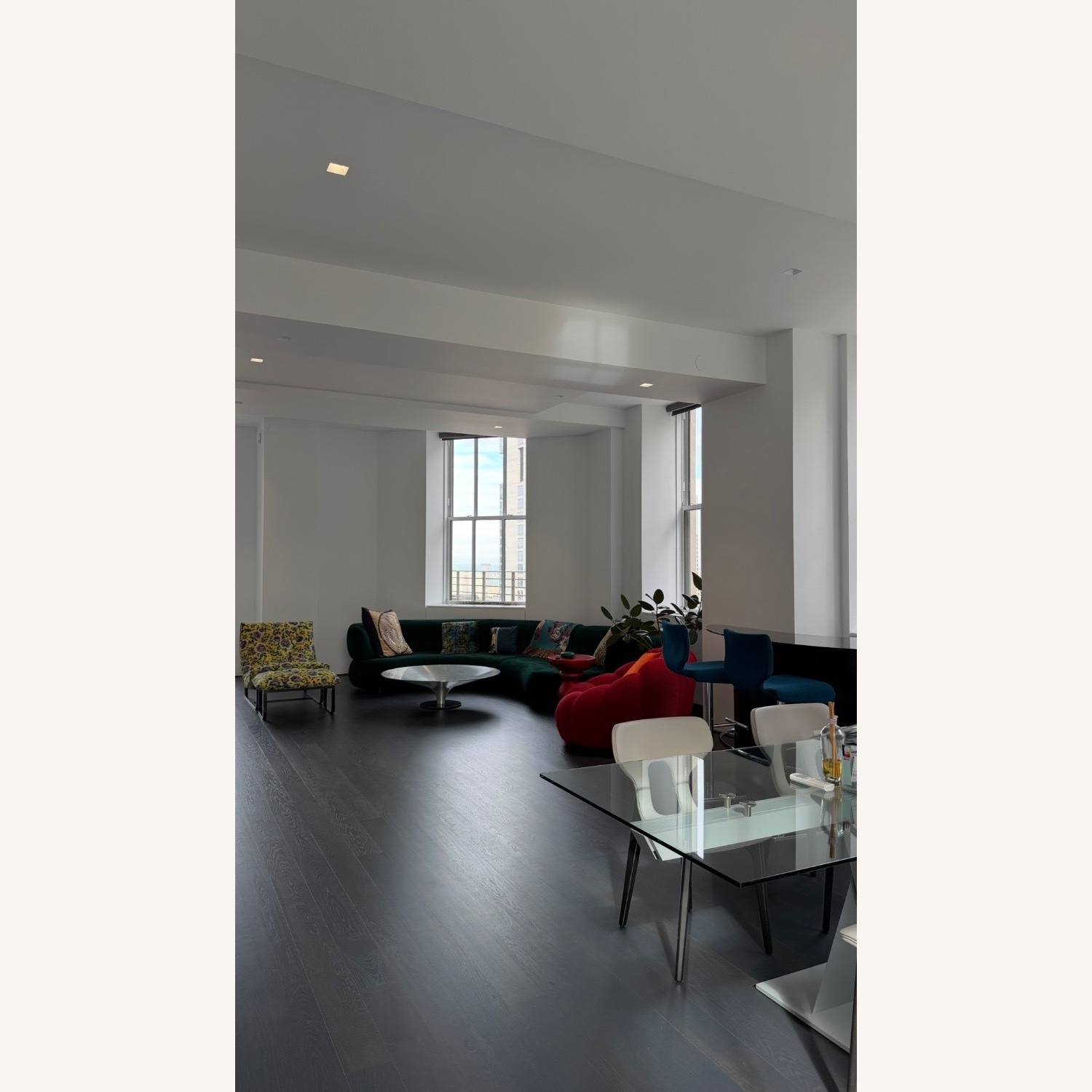 Roche Bobois Sense Green Fabric 3+ Seater Sofa - image-6