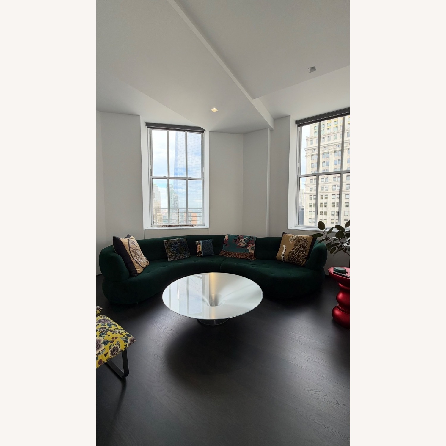 Roche Bobois Sense Green Fabric 3+ Seater Sofa - image-4