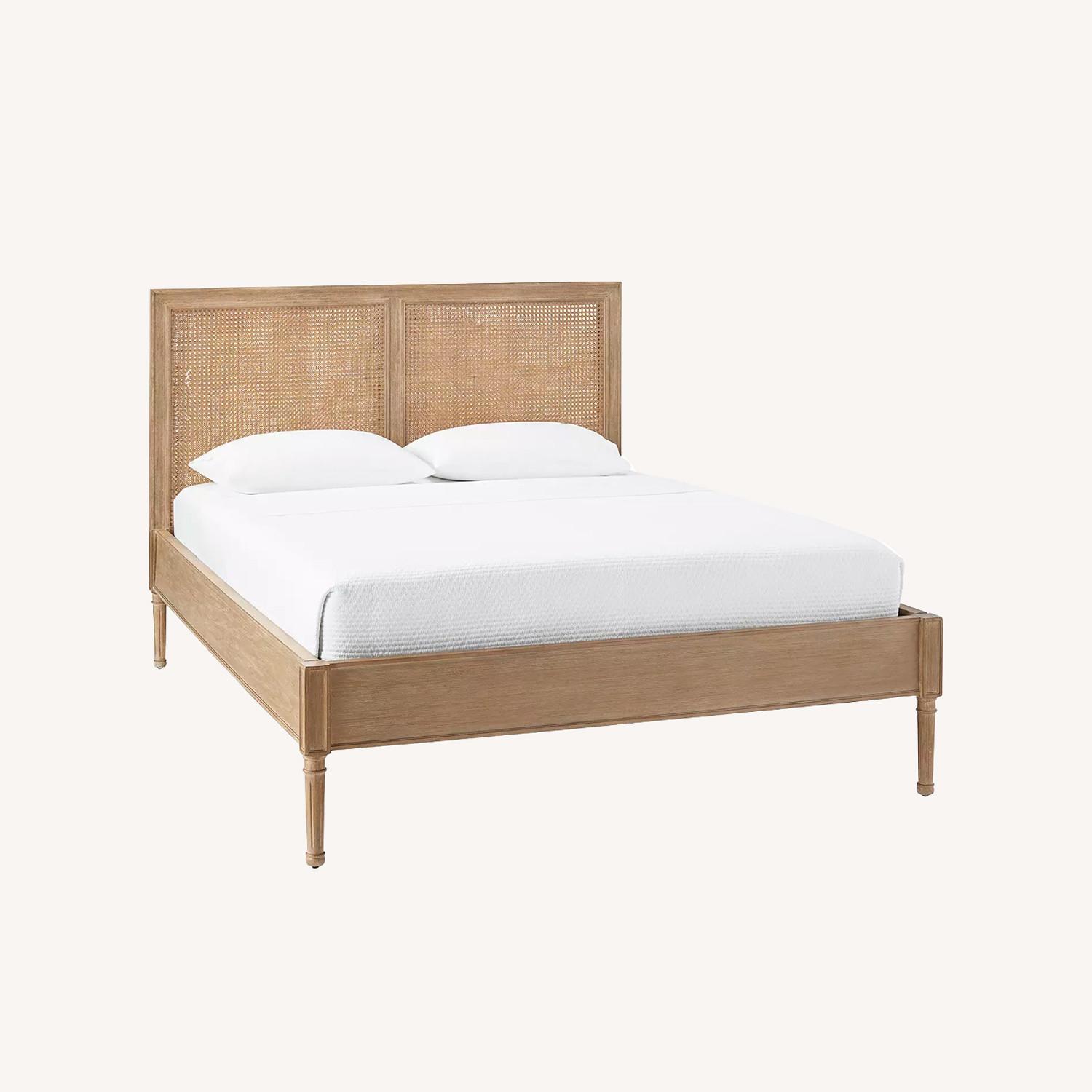 Serena & Lily Dark Brown Wood Queen Bed - image-0