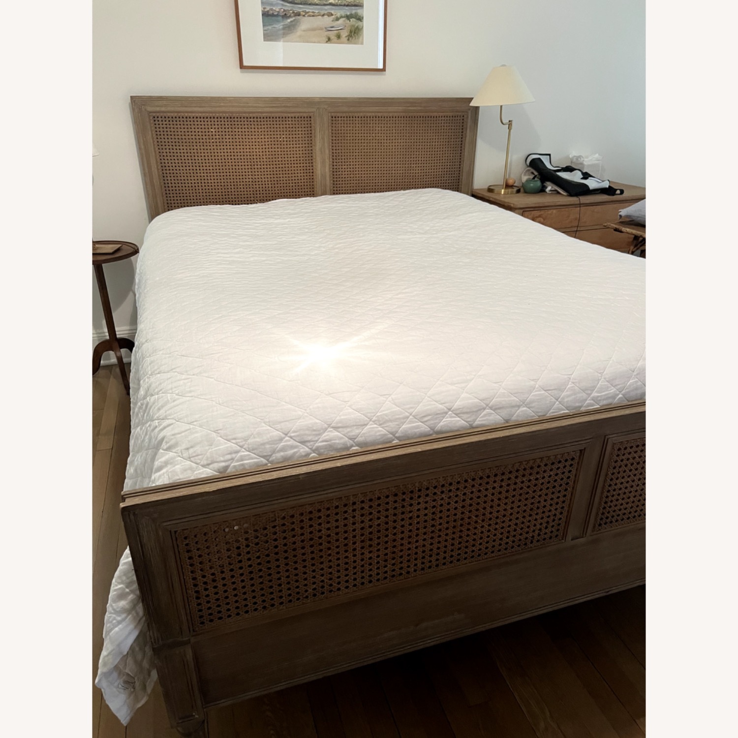 Serena & Lily Dark Brown Wood Queen Bed - image-3