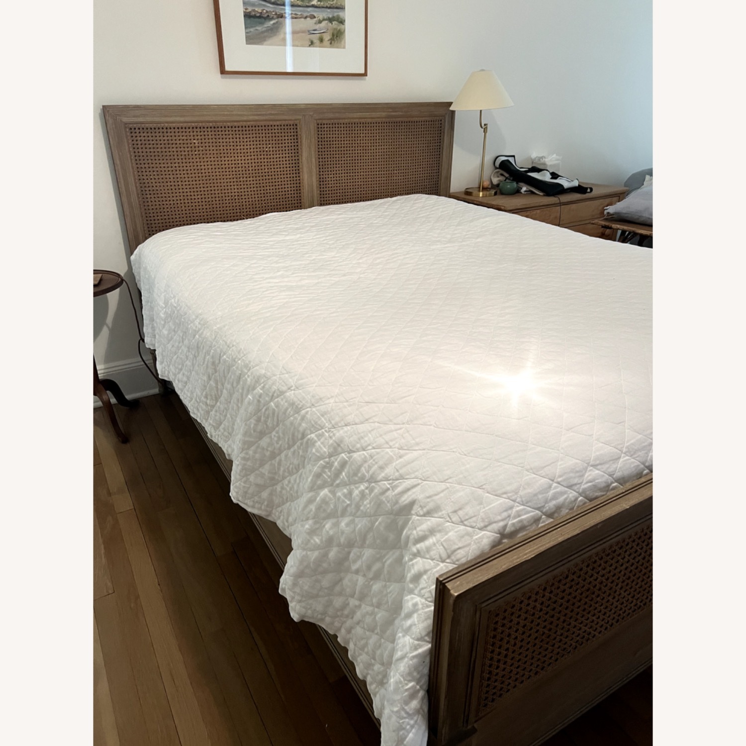 Serena & Lily Dark Brown Wood Queen Bed - image-1