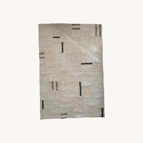 Used Kilim Patchwork Wool Area Rug 4' x 6' for sale on AptDeco