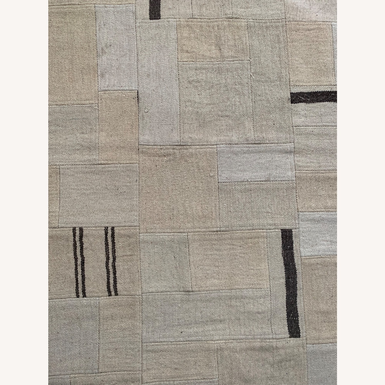 Kilim Patchwork Wool Area Rug 4' x 6' - image-2