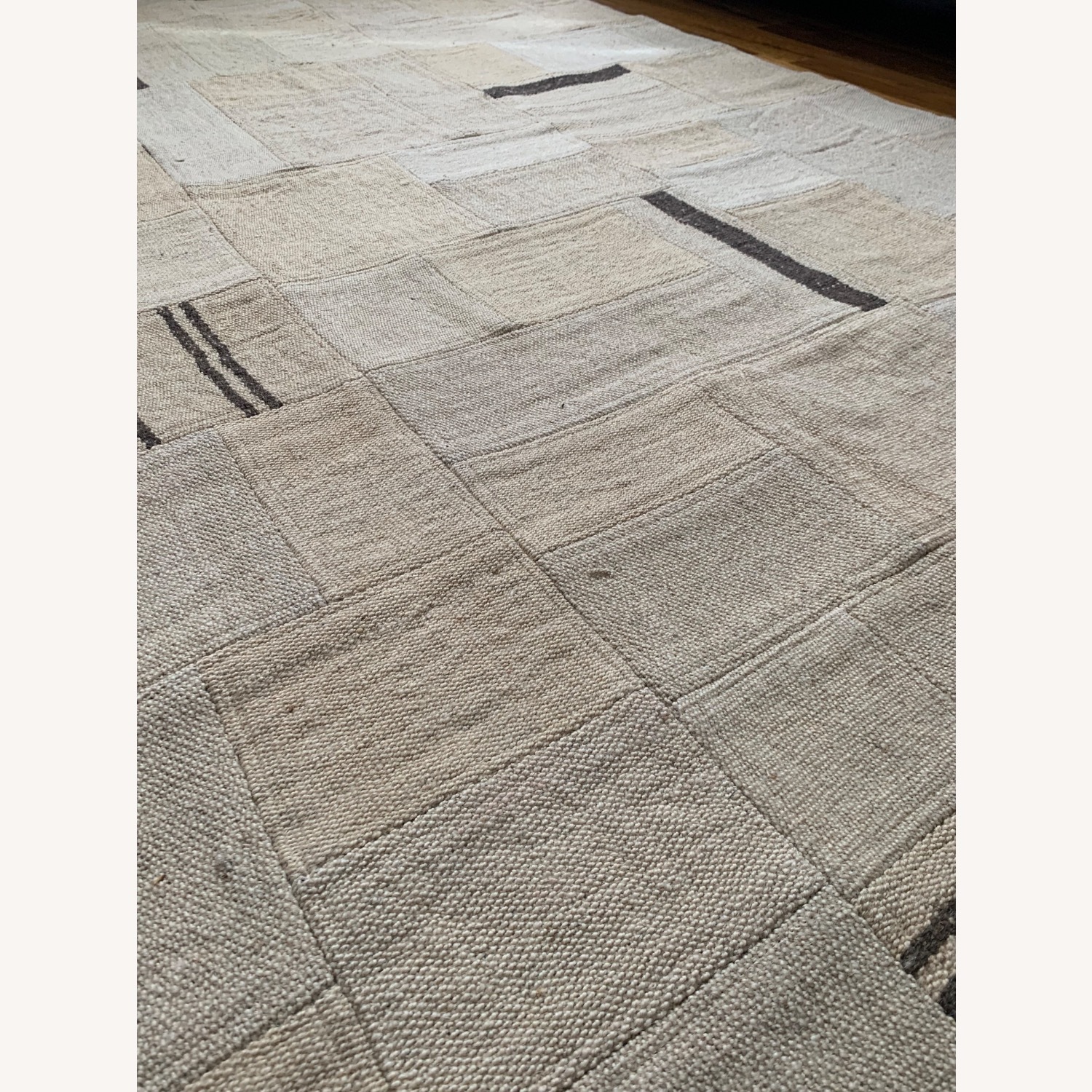 Kilim Patchwork Wool Area Rug 4' x 6' - image-4