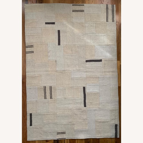 Used Kilim Patchwork Wool Area Rug 4' x 6' for sale on AptDeco