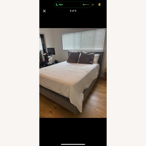 Used Queen Living Spaces Upholstered Bed for sale on AptDeco