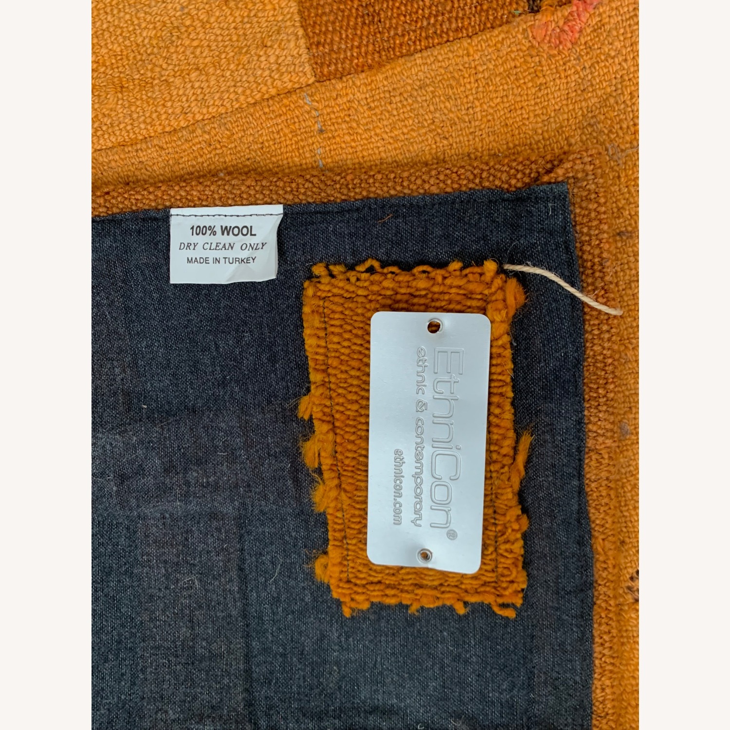 Kilim Patchwork Wool Area Rug 4' x 6' - image-7