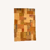 Kilim Patchwork Wool Area Rug 4' x 6'
