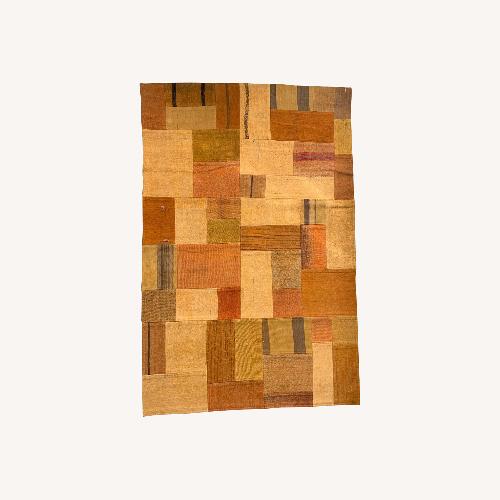 Used Kilim Patchwork Wool Area Rug 4' x 6' for sale on AptDeco