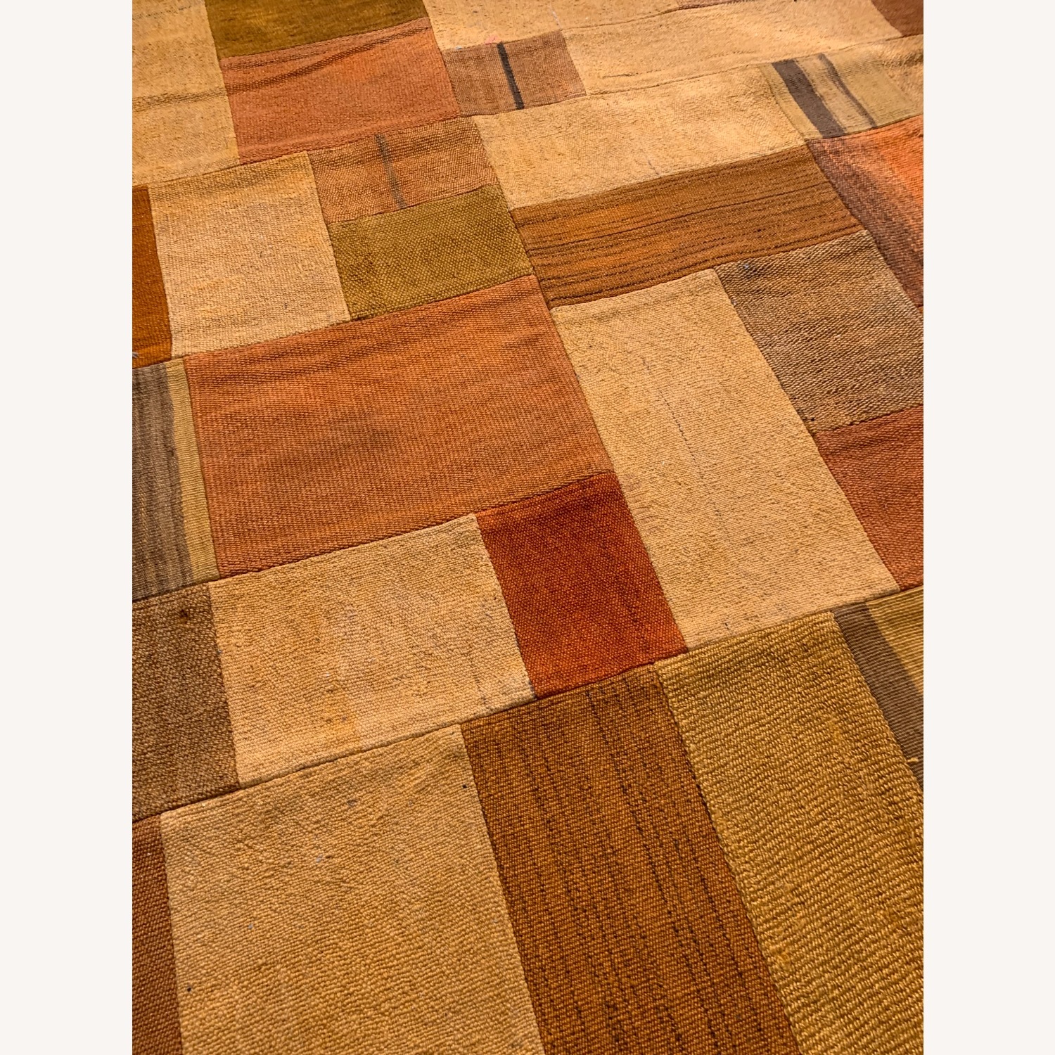 Kilim Patchwork Wool Area Rug 4' x 6' - image-5