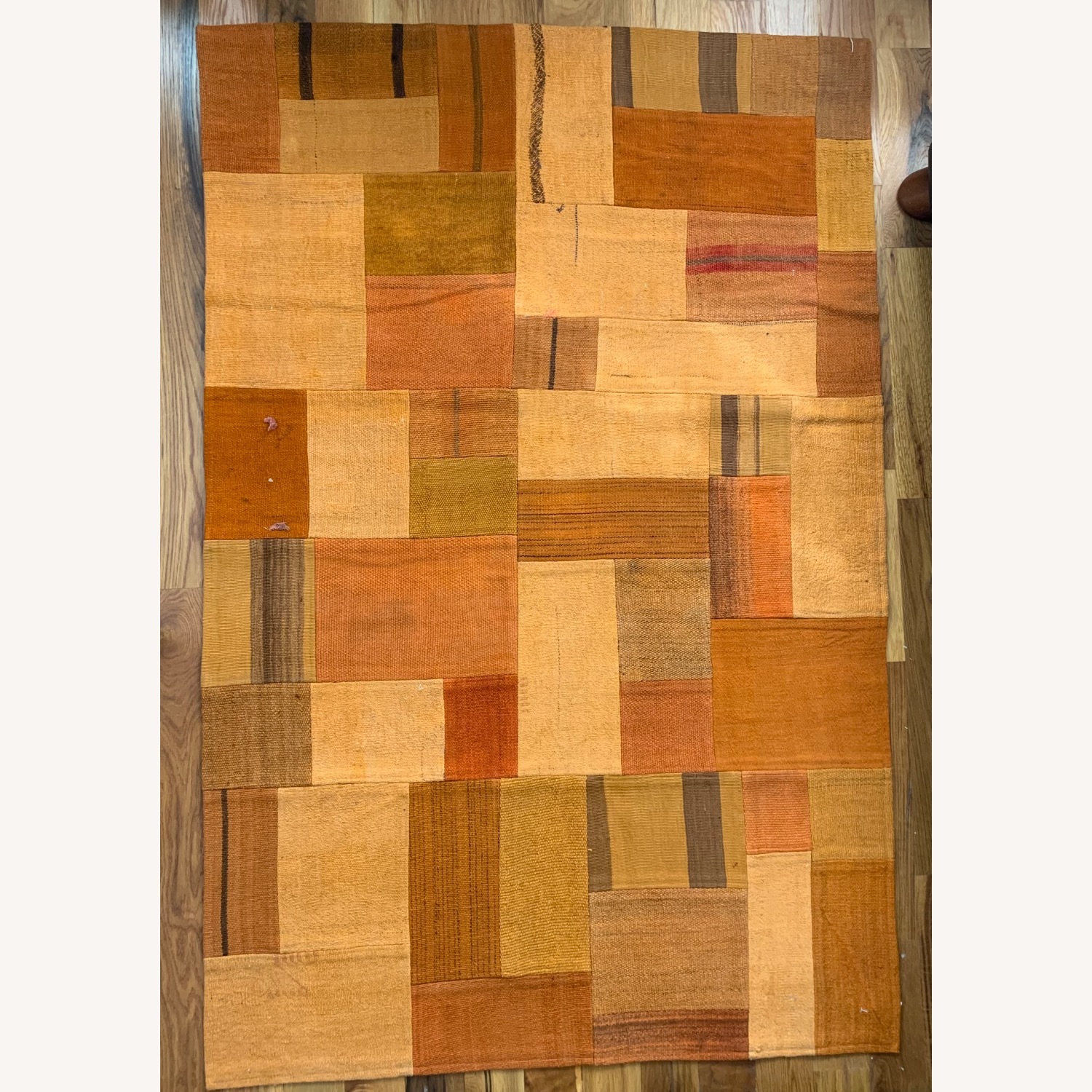 Kilim Patchwork Wool Area Rug 4' x 6' - image-2