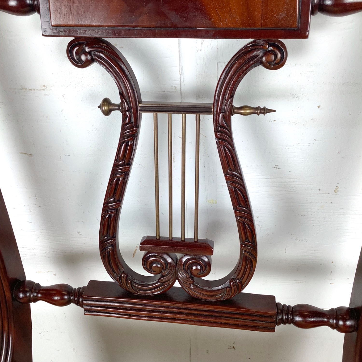 Vintage Lyre-Back Neoclassical Armchair - image-13