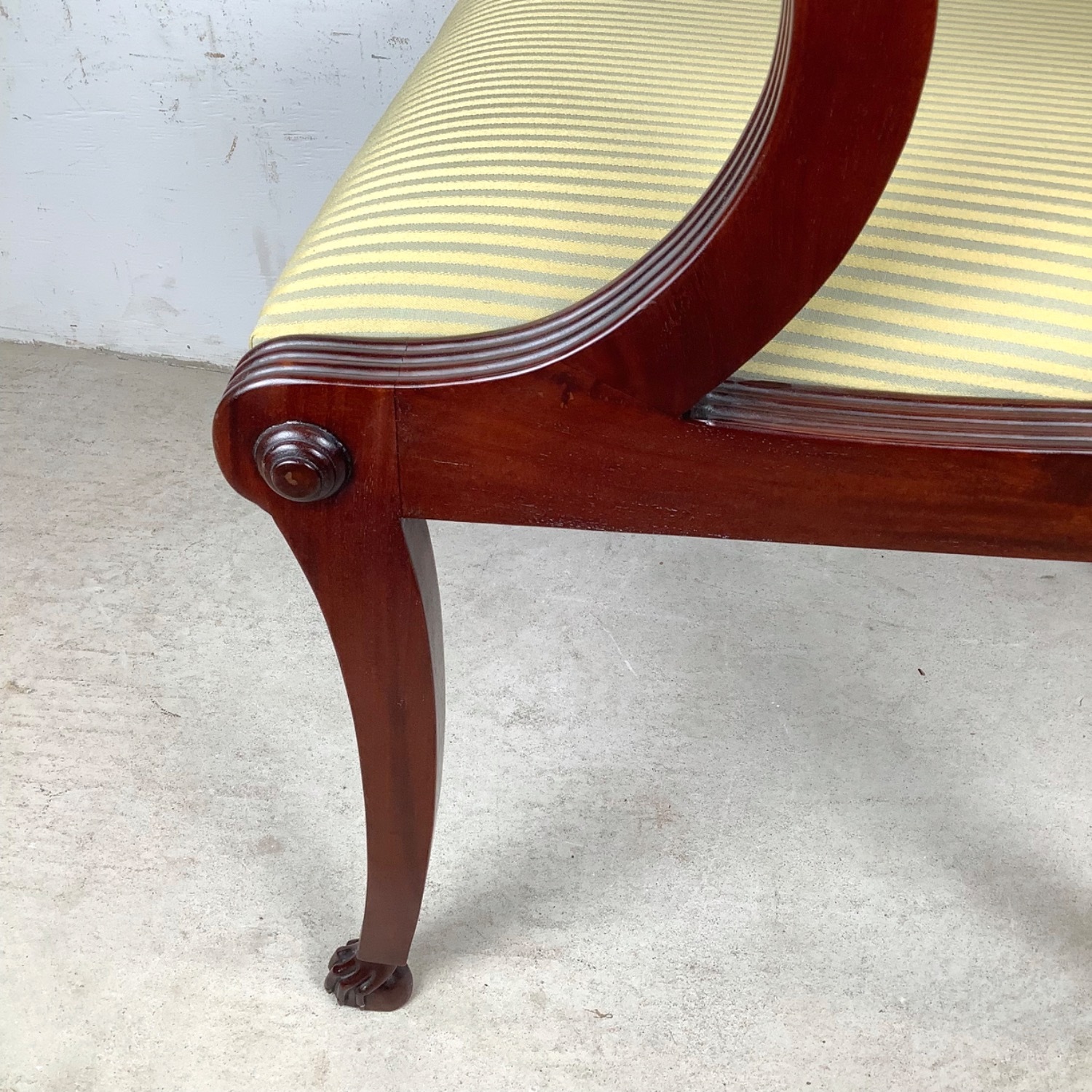 Vintage Lyre-Back Neoclassical Armchair - image-12