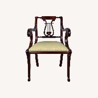 Vintage Lyre-Back Neoclassical Armchair
