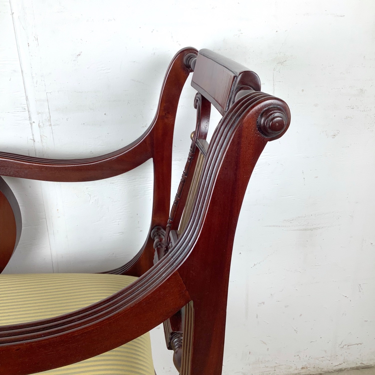 Vintage Lyre-Back Neoclassical Armchair - image-10