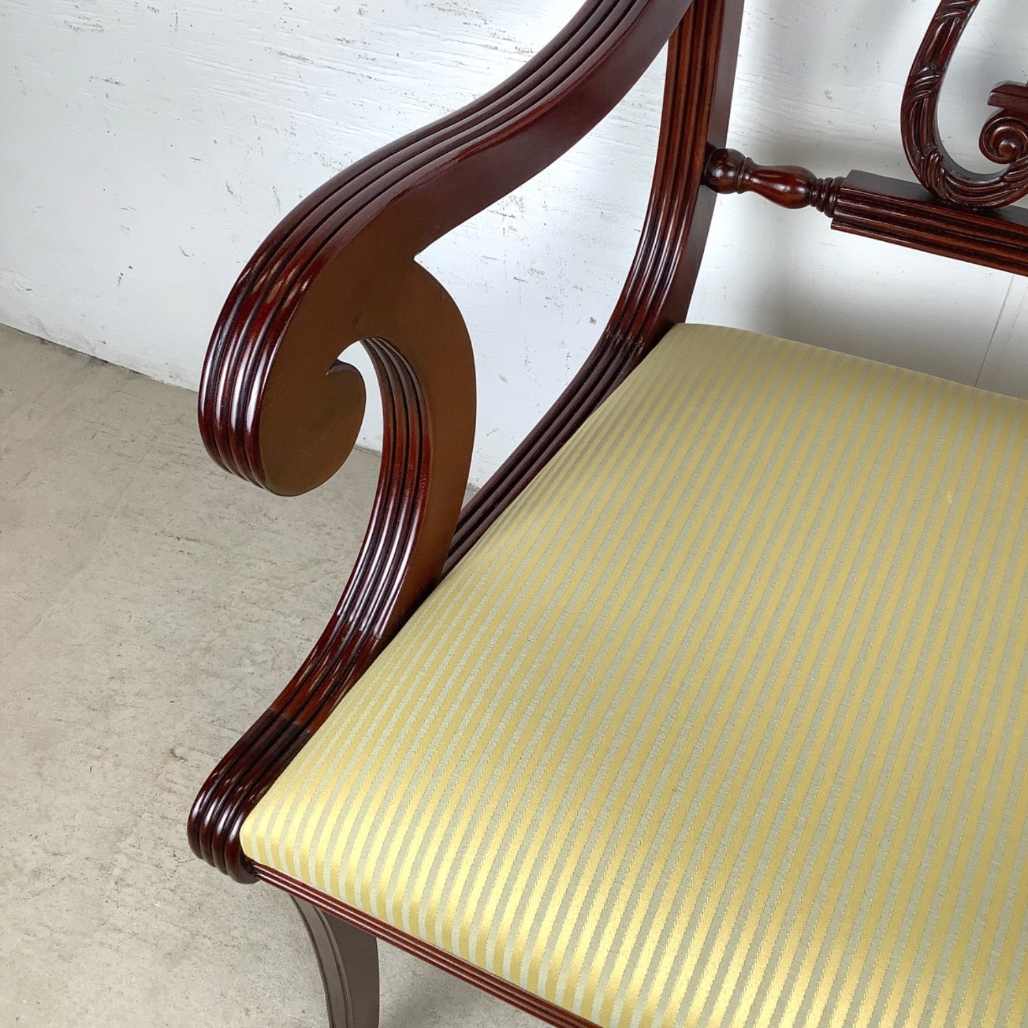 Vintage Lyre-Back Neoclassical Armchair - image-15