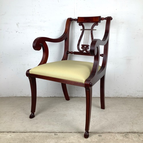 Used Vintage Lyre-Back Neoclassical Armchair for sale on AptDeco