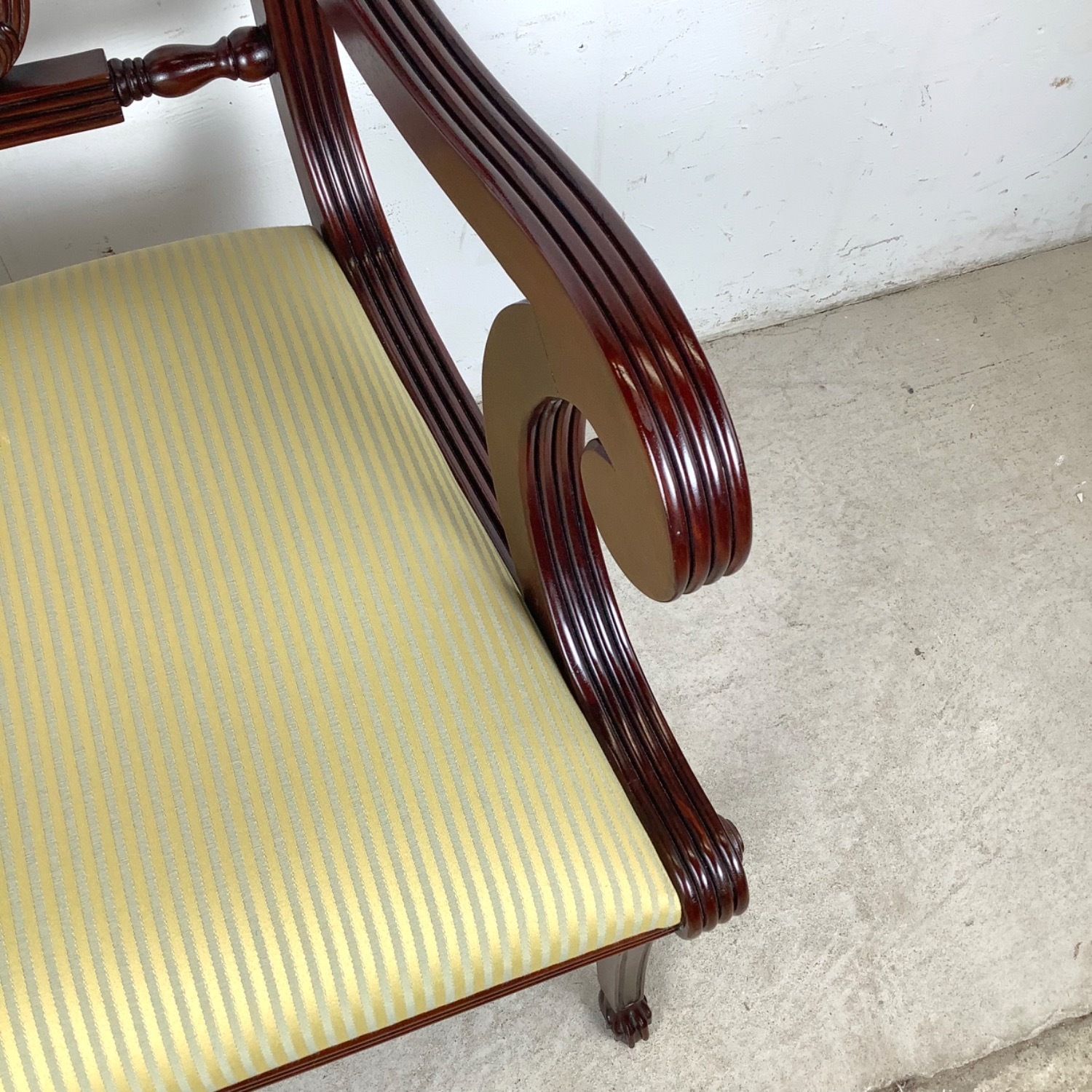 Vintage Lyre-Back Neoclassical Armchair - image-14