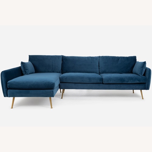Used Albany Park Navy Blue Park Sectional for sale on AptDeco
