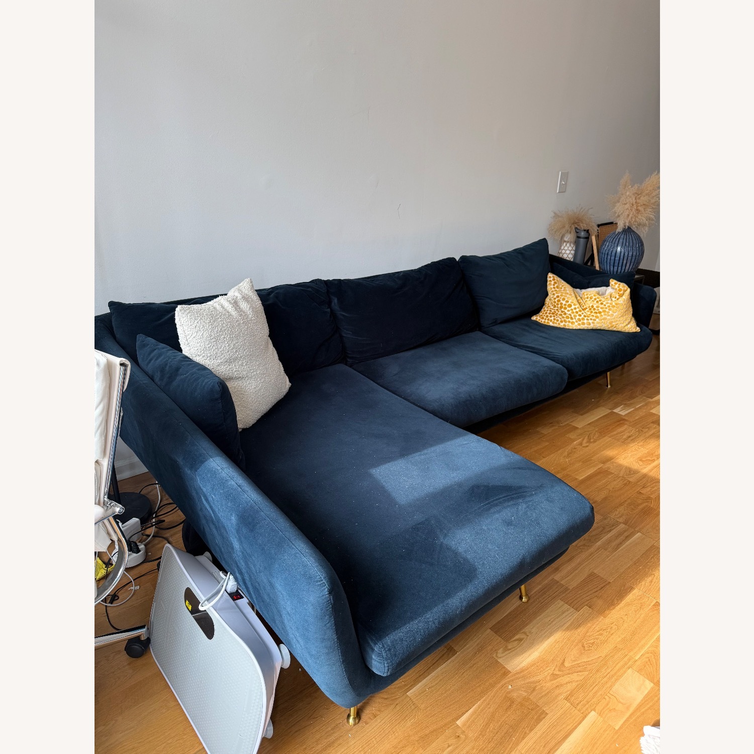 Albany Park Navy Blue Park Sectional - image-2