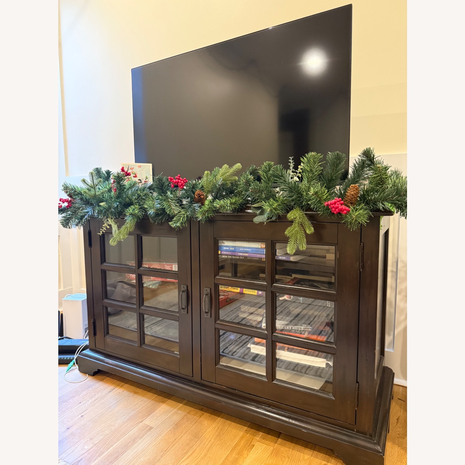 Pottery Barn Holstead Windowpane Media Console - image-2