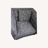 Wide Gray Chair with Grommets