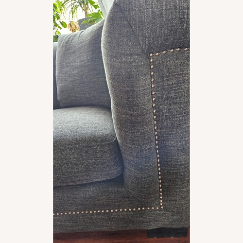Used Wide Gray Chair with Grommets for sale on AptDeco