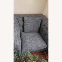 Wide Gray Chair with Grommets