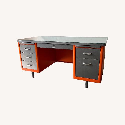 Used Vintage/Antique Orange Metal Coffee Table for sale on AptDeco