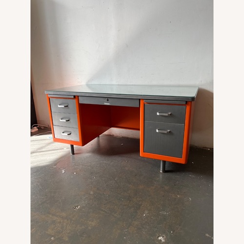 Used Vintage/Antique Orange Metal Coffee Table for sale on AptDeco