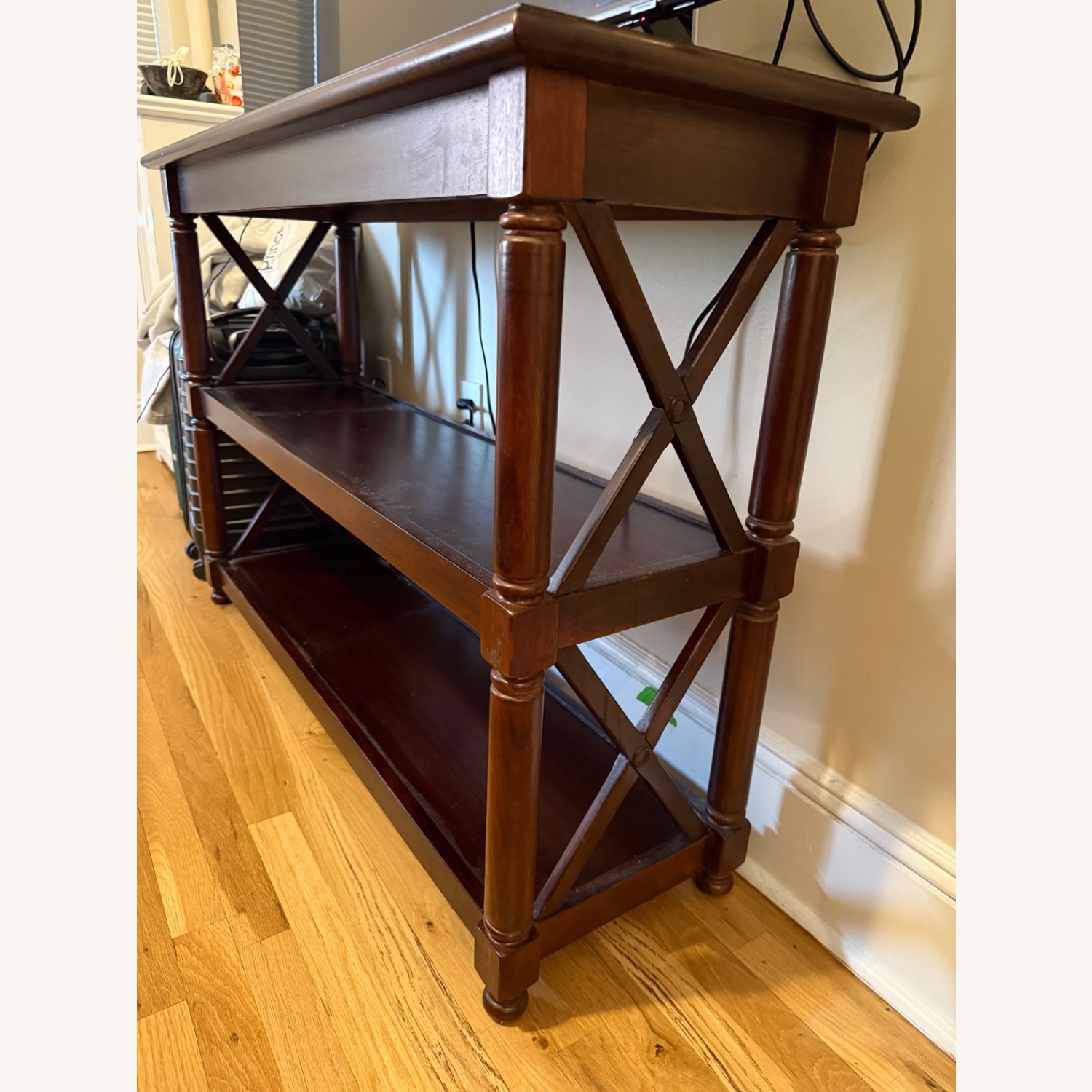 Pier 1 Imports Dark Brown Wood Media Storage - image-1