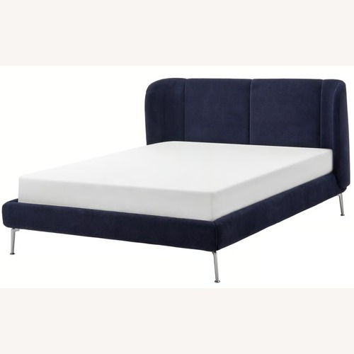 Used IKEA Tufjord Blue Fabric Full Bed for sale on AptDeco