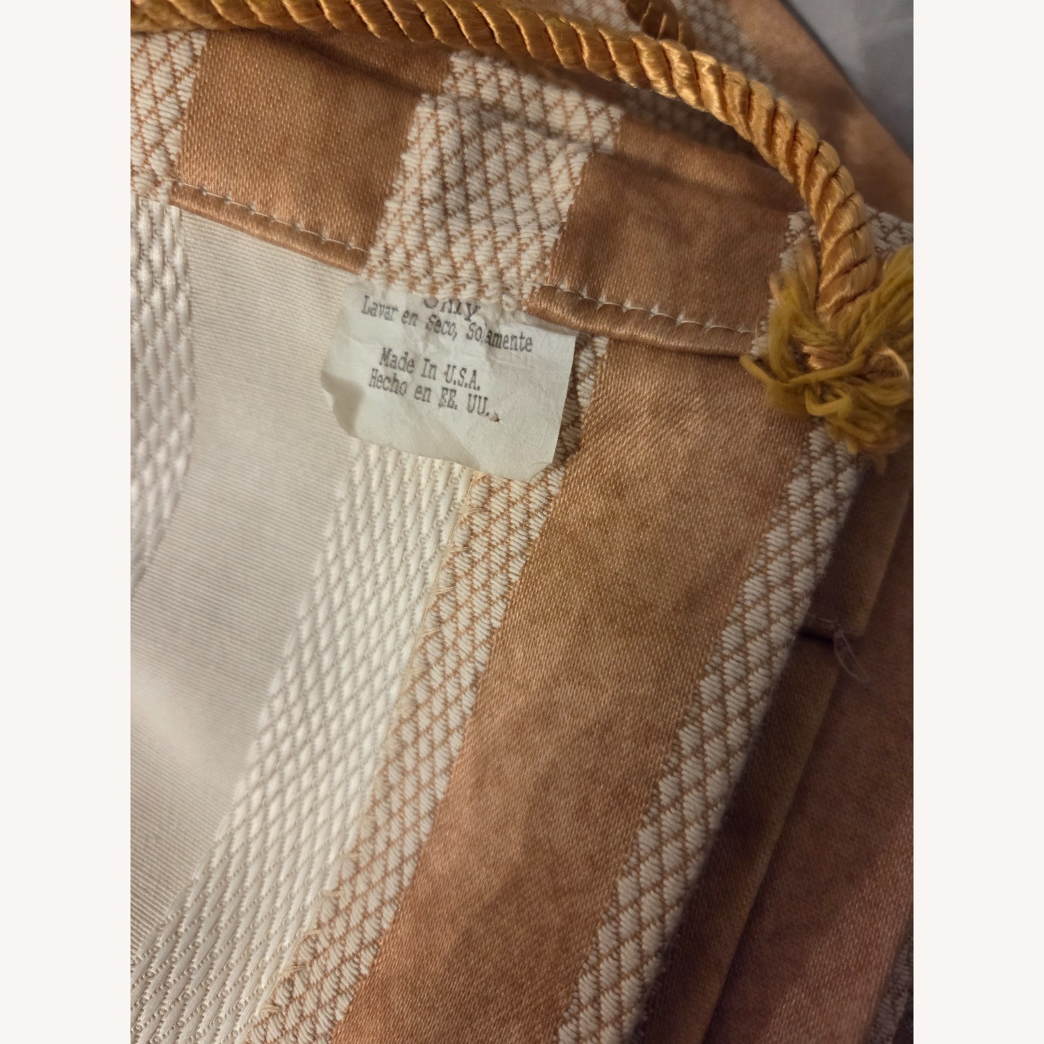 5 VTG '95 Spiegel Gold Stripe Curtains 84"x48" - image-6