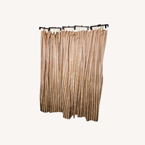 Used 5 VTG '95 Spiegel Gold Stripe Curtains 84"x48" for sale on AptDeco