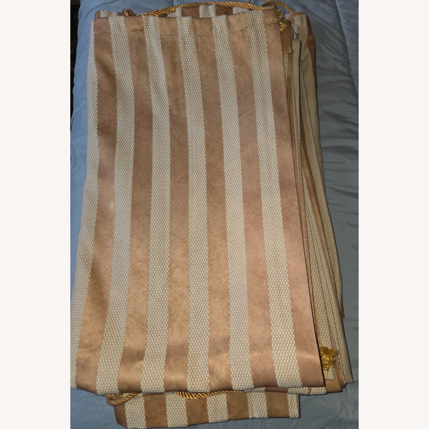 5 VTG '95 Spiegel Gold Stripe Curtains 84"x48" - image-8