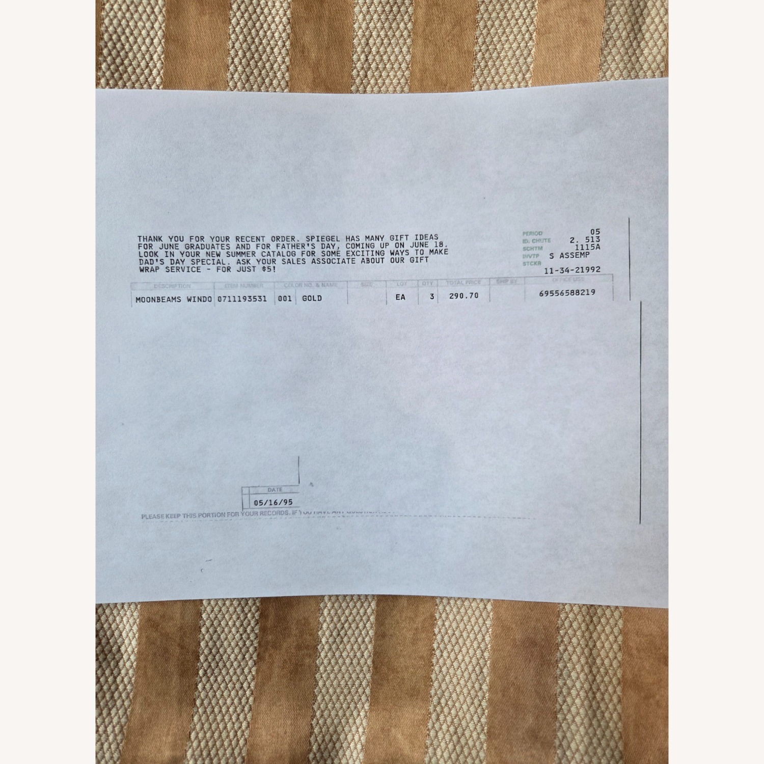 5 VTG '95 Spiegel Gold Stripe Curtains 84"x48" - image-10