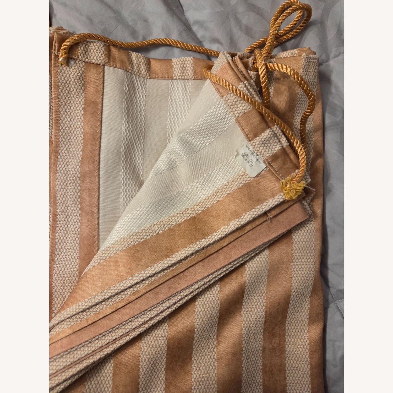 5 VTG '95 Spiegel Gold Stripe Curtains 84"x48" - image-5