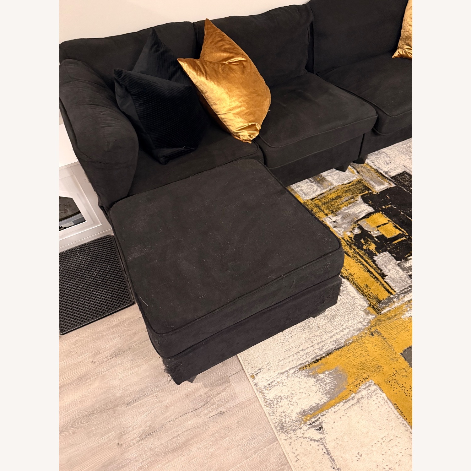 Wayfair Black Fabric 2 Piece Sectional - image-4