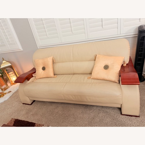 Used Natural Leather 3+ Seater Sofa for sale on AptDeco