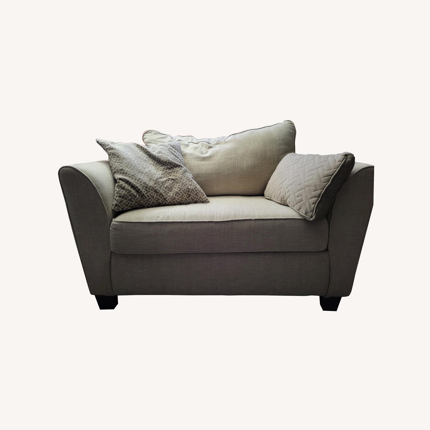 Lane Furniture Natural Fabric Chair and a Half - image-0