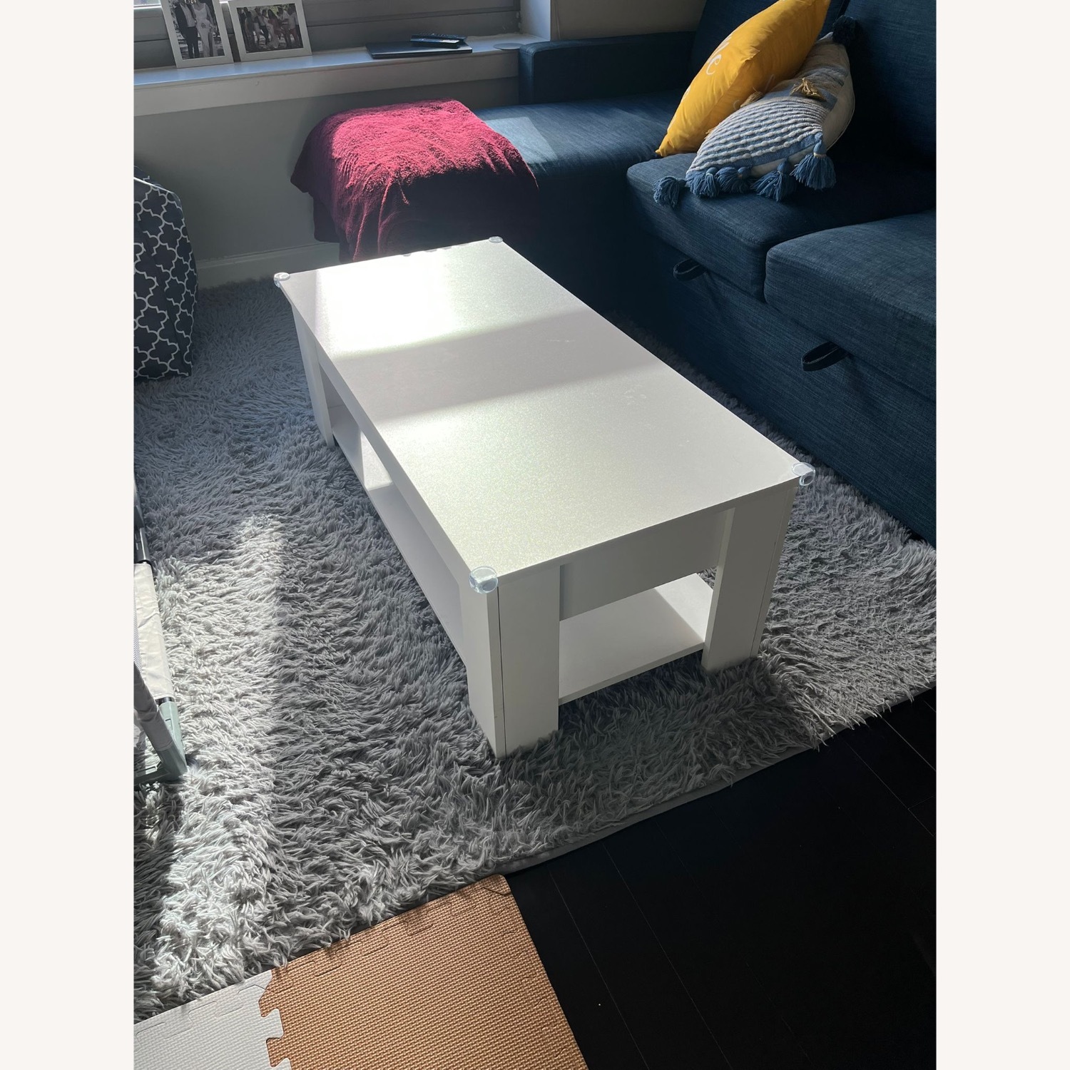 Lift Top Extendable Table With Storage - image-2