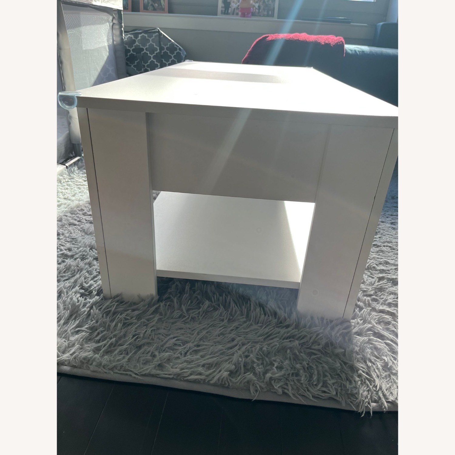 Lift Top Extendable Table With Storage - image-1