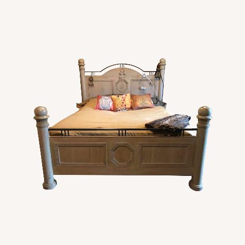 Used Lexington Furniture Natural Wood King Bed for sale on AptDeco